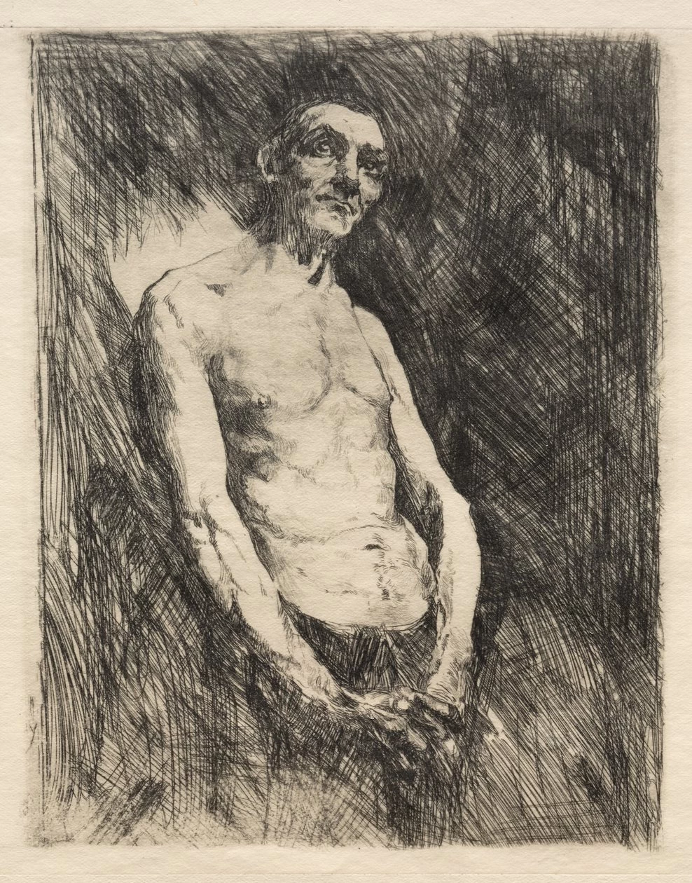 Figura di uomo mezzo nudo